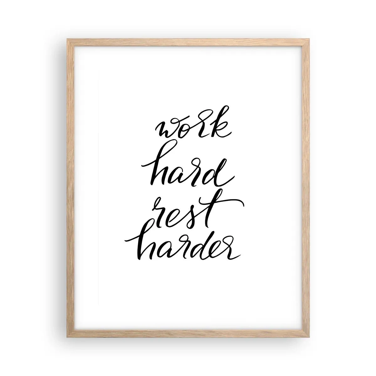 Poszter világos tölgy keretben - Élet egyensúly - 40x50 cm