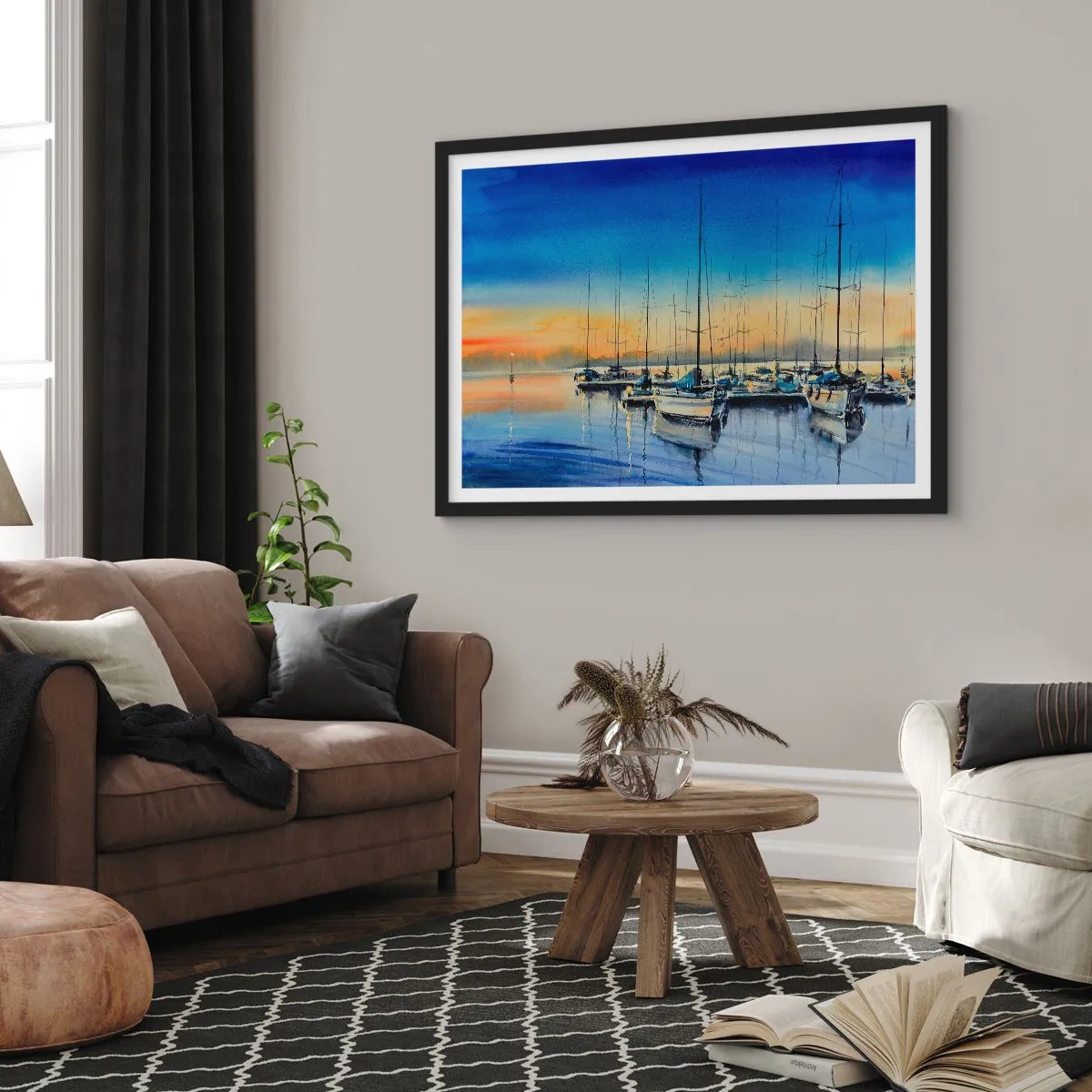 Poszter fehér keretben - Egy szép nap vége - 100x70 cm