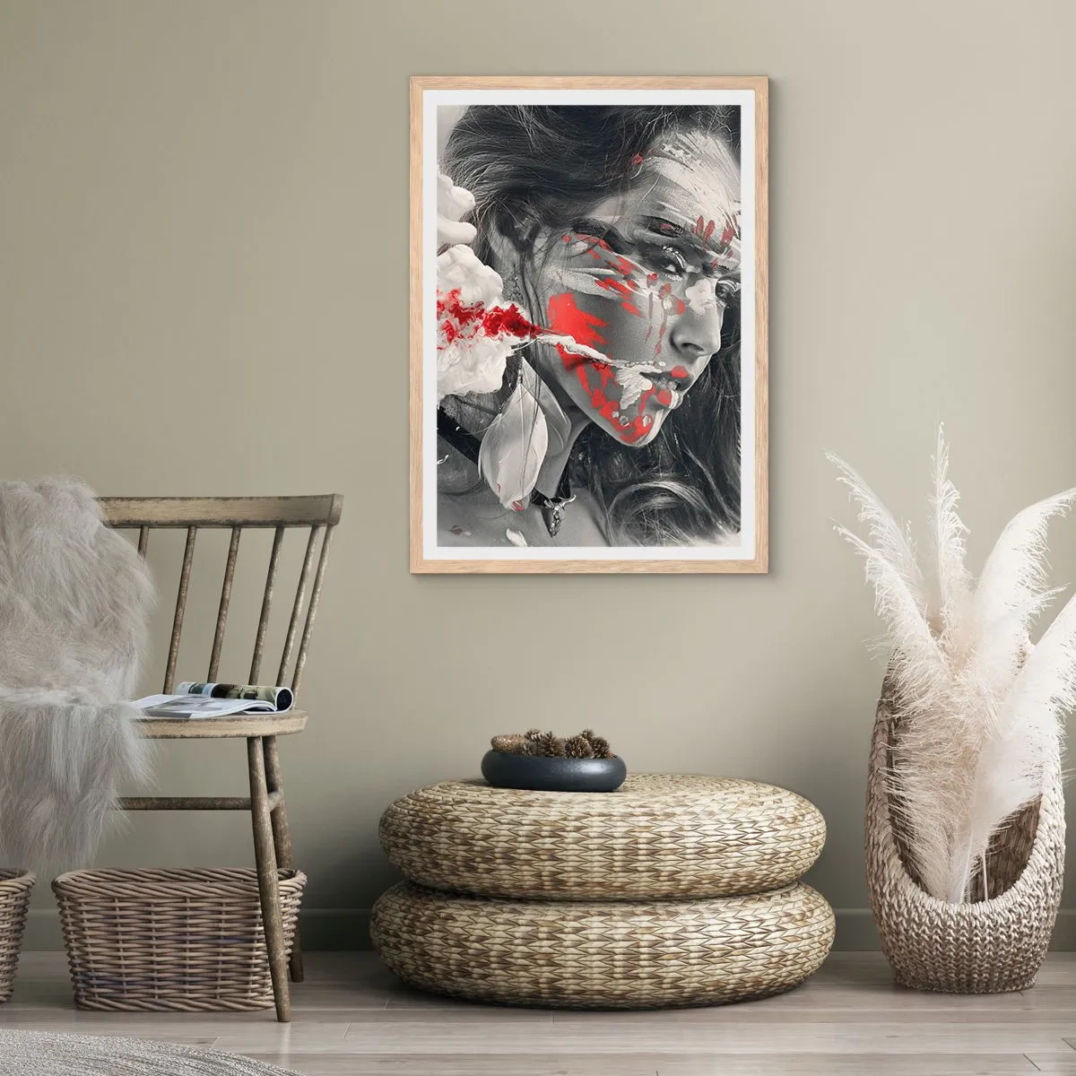 Poszter világos tölgy keretben - Az abszurditás füstjében - 50x70 cm