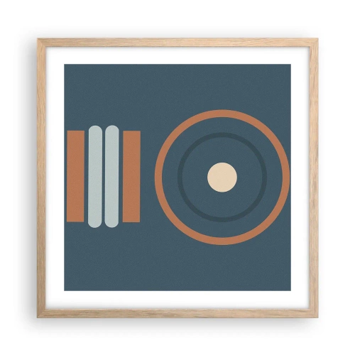 Poszter világos tölgy keretben - A dolgok lényege - 50x50 cm