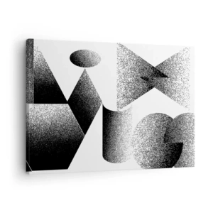 Vászonkép - Szögekből és ovális alakzatokból álló geometria - 70x50cm - Szögek és oválisok - Modern fali dekoráció nappalihoz és hálószobához ARTTOR