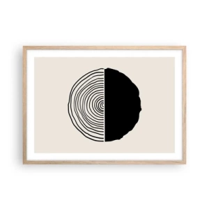 Poszter világos tölgy keretben - Fele fele - 70x50 cm