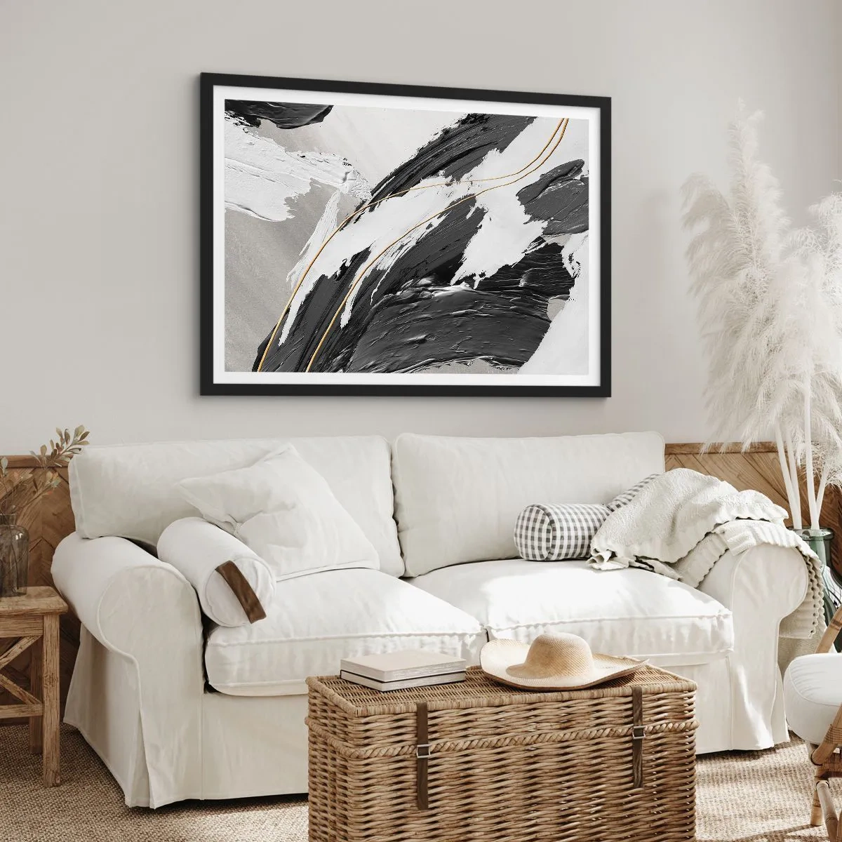 Poszter fehér keretben - Absztrakció érzékkel - 70x50 cm