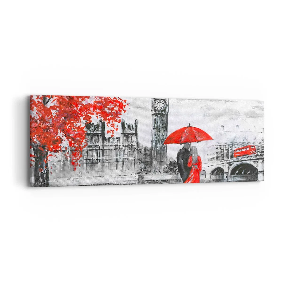 Vászonkép - Szerelmesek Londonban - 90x30 cm