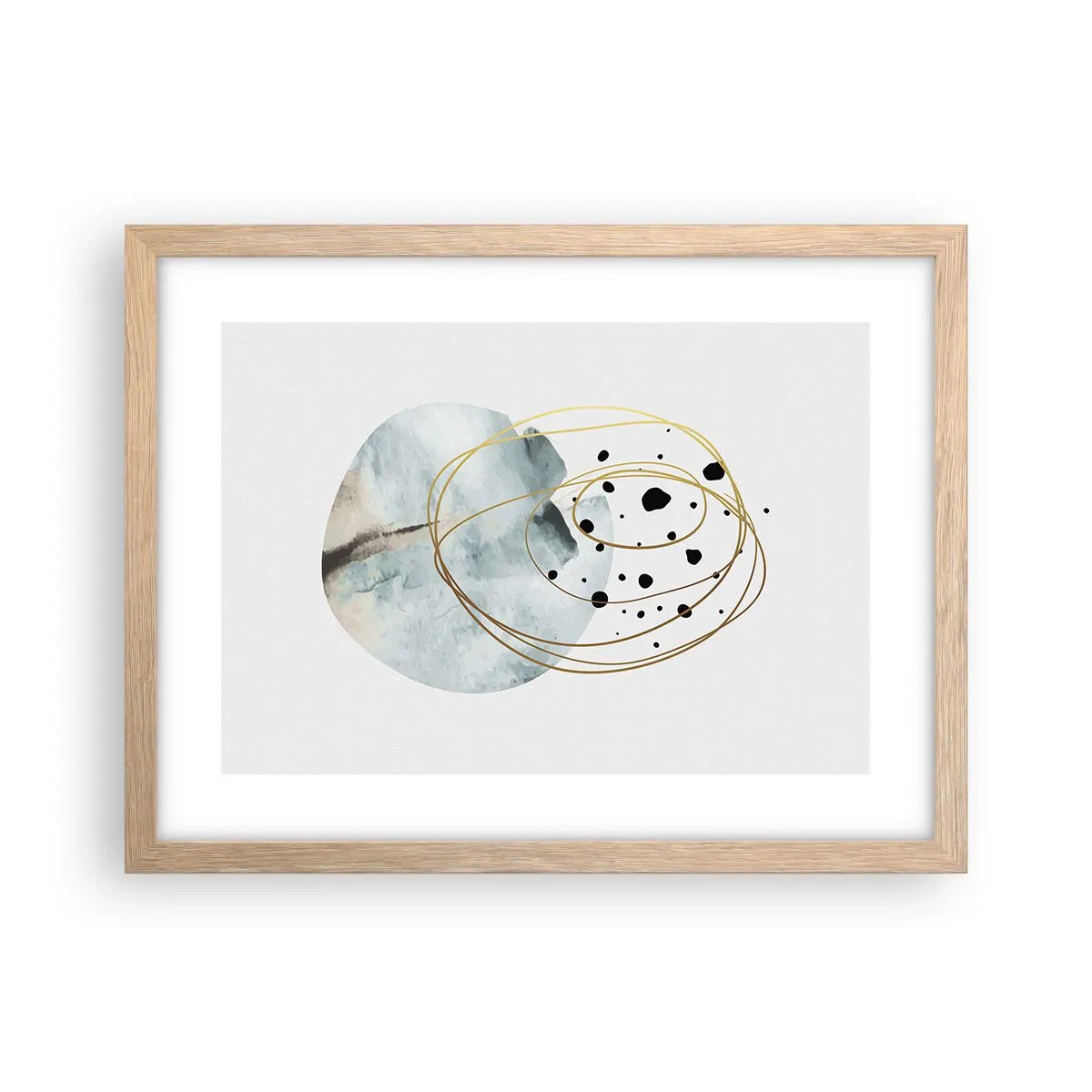 Poszter világos tölgy keretben - Az ölelő térben - 40x30 cm