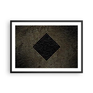 Poszter fehér keretben - Geometria glamour stílusban - 70x50 cm