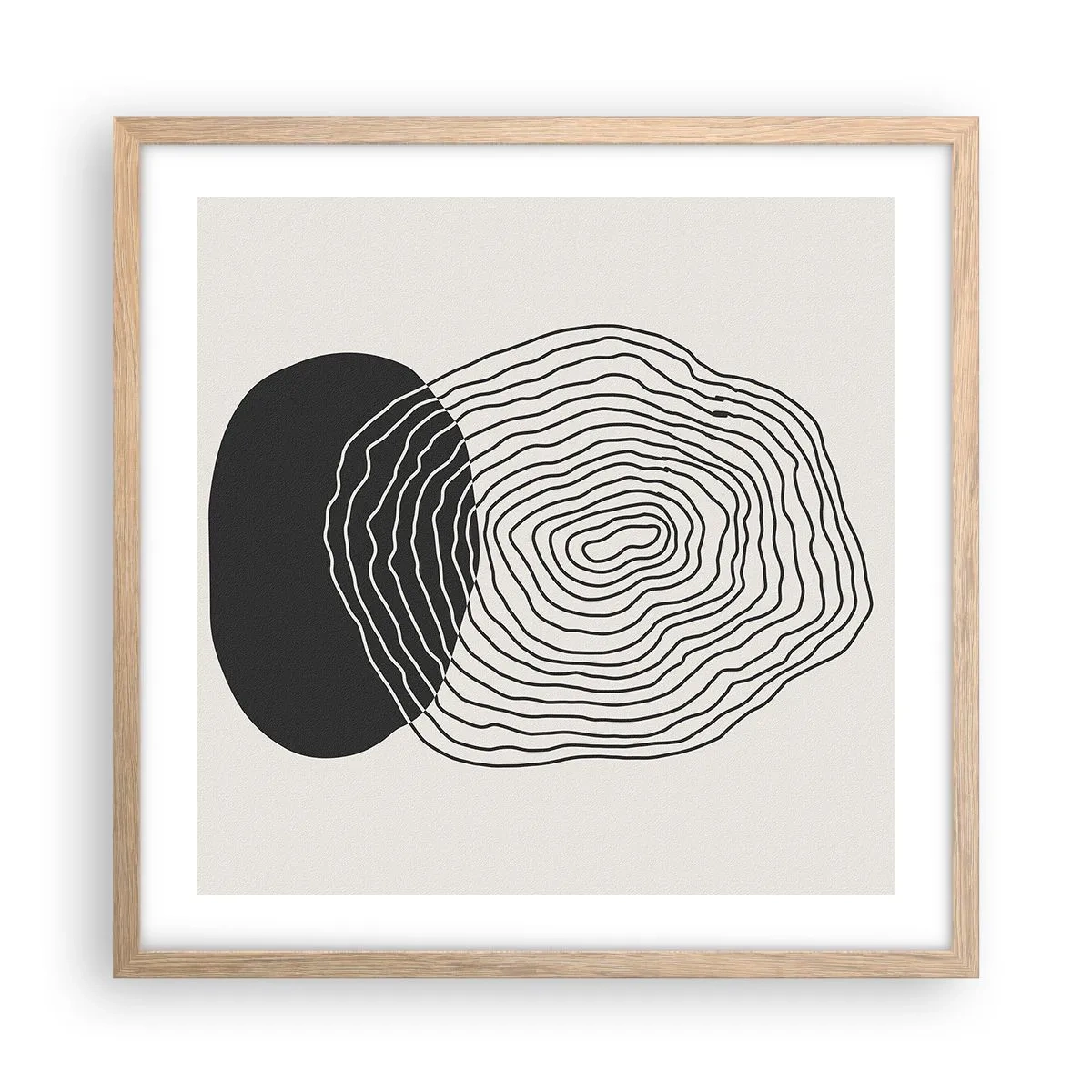 Poszter világos tölgy keretben - Létezés és rángatózás - 50x50 cm