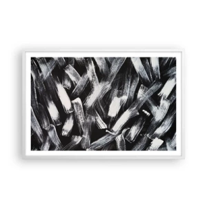 Poszter fekete keretben - Absztrakció az ipari szellemben - 91x61 cm