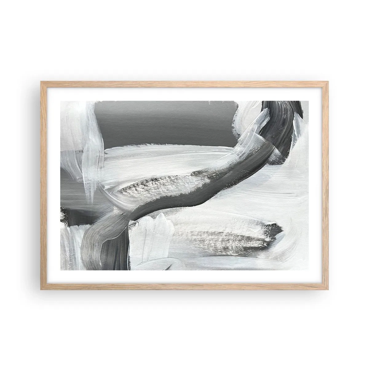 Poszter világos tölgy keretben - Határozott mozgással - 70x50 cm