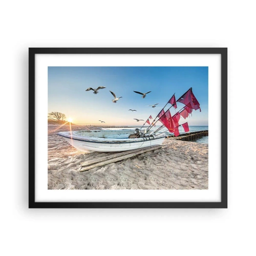 Poszter fehér keretben - Megérdemelt pihenés - 50x40 cm