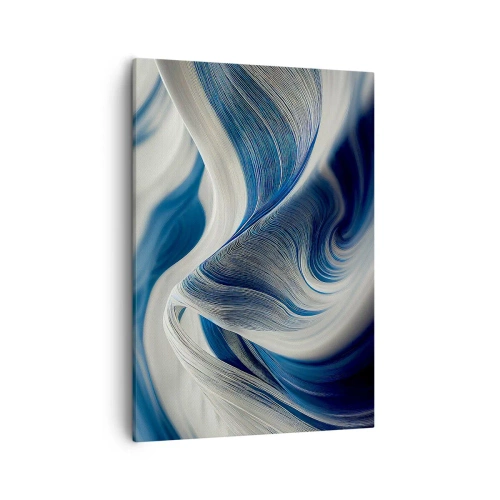 Vászonkép - Kék és fehér folyékonysága - 50x70 cm