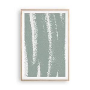 Poszter világos tölgy keretben - Absztrakció téli hangulatban - 61x91 cm