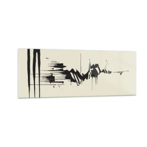 Üveg kép - Sietős absztrakció - 140x50 cm