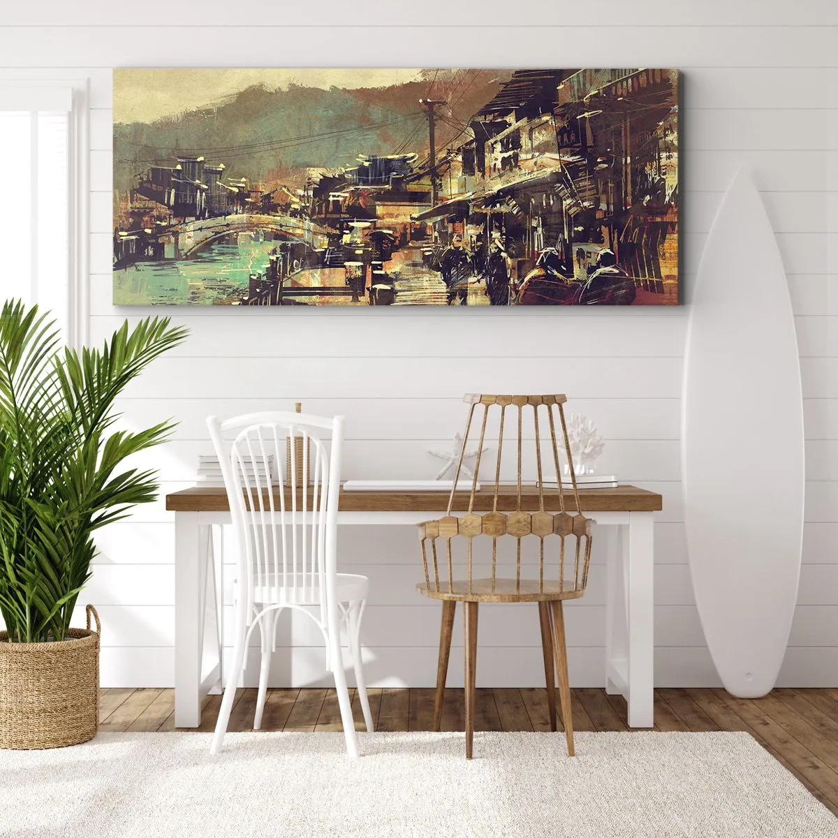 Vászonkép - Az élet, mint a szürke gazdagság - 90x30 cm