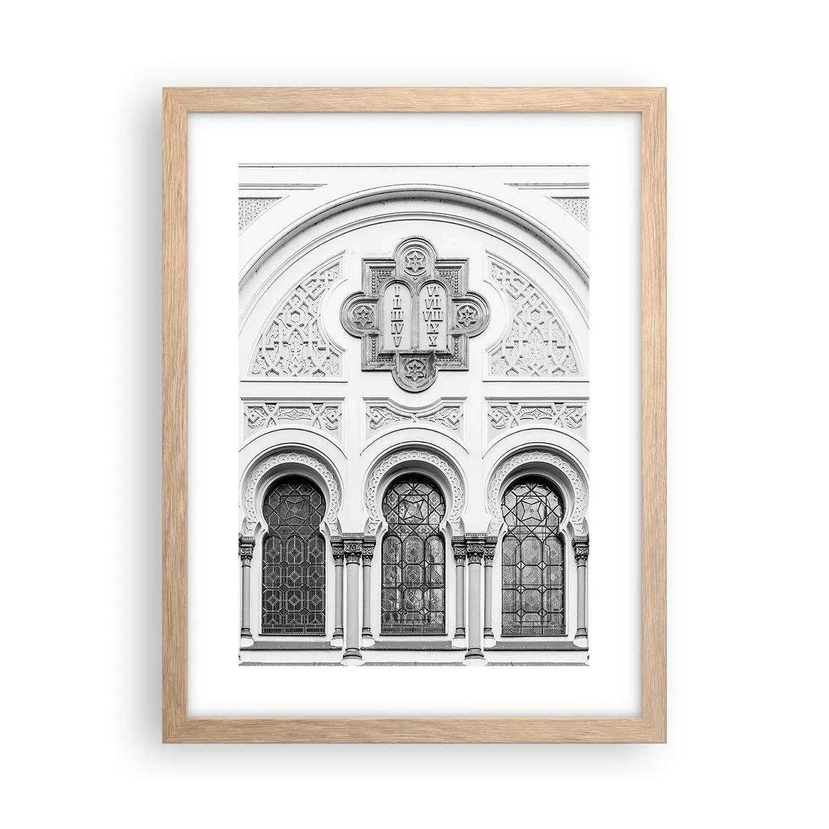 Poszter világos tölgy keretben - A kultúrák határán - 30x40 cm