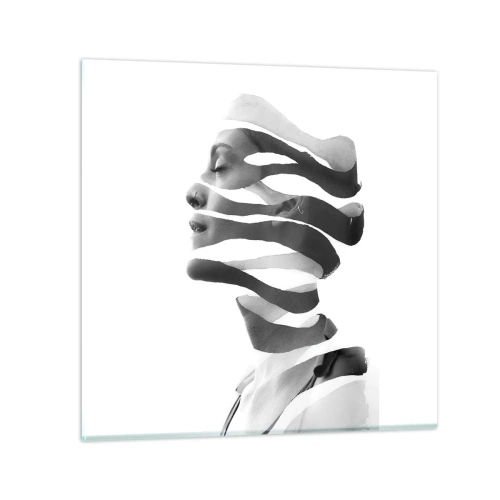 Üveg kép - Szürreális portré - 30x30 cm