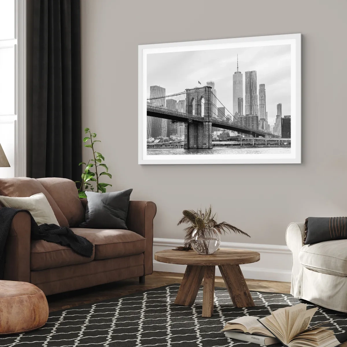 Poszter fekete keretben - New York-i hangulat - 91x61 cm