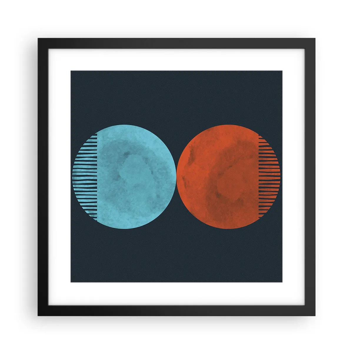 Poszter fehér keretben - Csak a geometria? - 40x40 cm