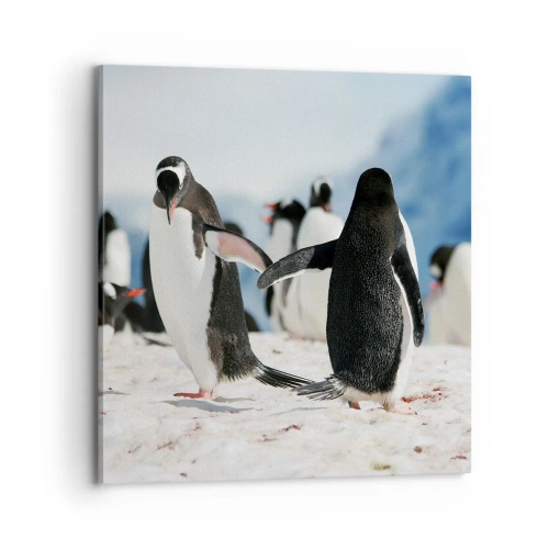 Vászonkép - Tánc a havon - 70x70 cm