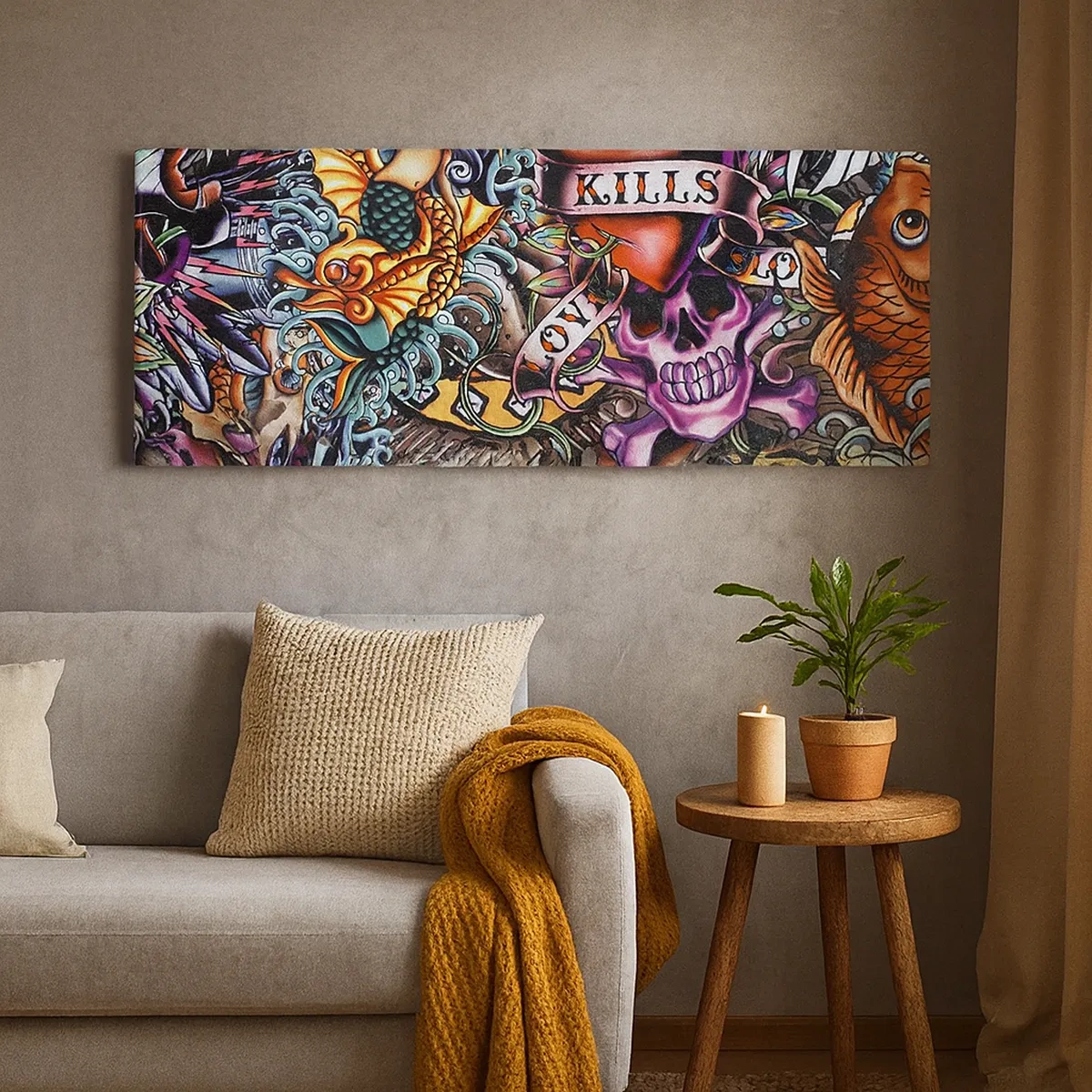 Vászonkép - A tetováló művész álma - 30x30 cm