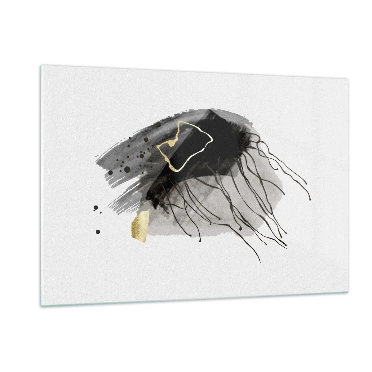 Üveg kép - Feketében és aranyban - 120x80 cm