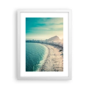 Poszter fekete keretben - Örökös nyaralás Rióban - 30x40 cm