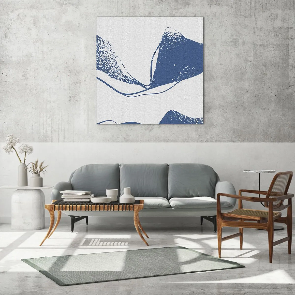 Üveg kép - Szárnyas absztrakció - 60x60 cm