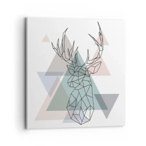 Vászonkép - Egy geometrikus erdőben - 70x70 cm
