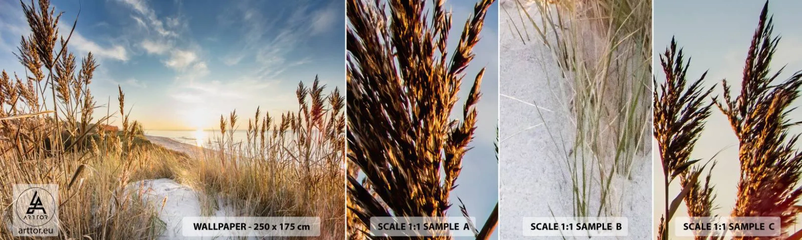 Fotótapéta Minta Standard Eco - Északi strand - Tájkép, Tenger, Strand - 100x30 cm