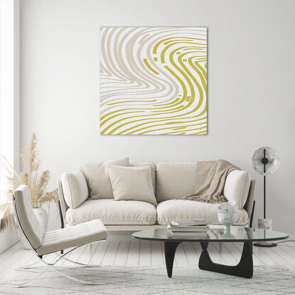 Üveg kép - Kompozíció szelíd kanyarral - 30x30 cm