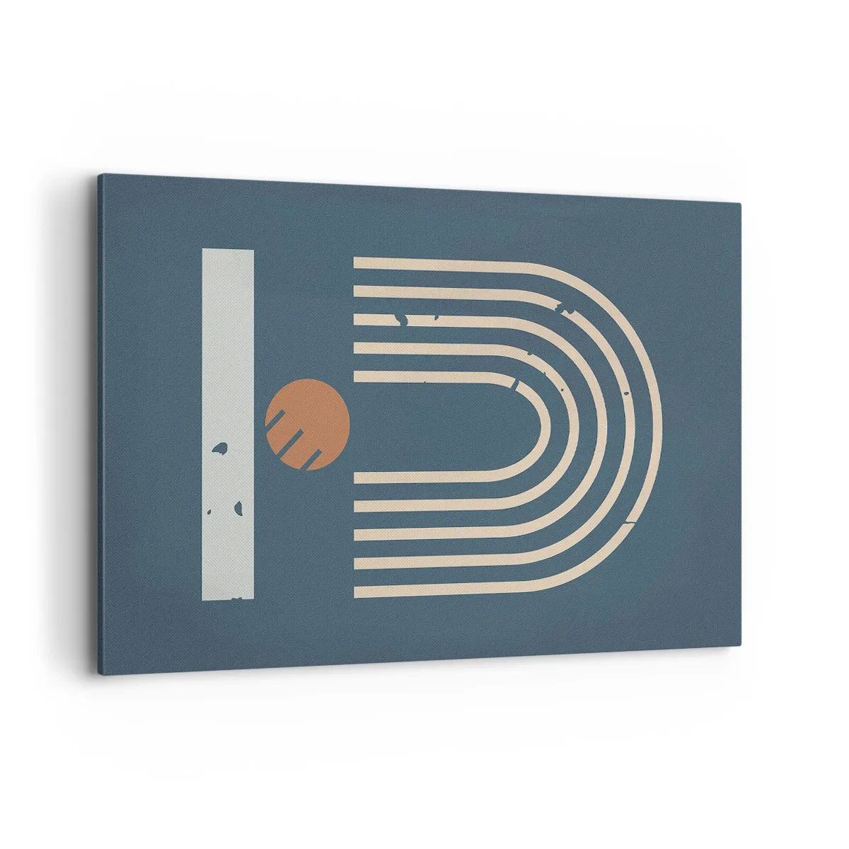 Vászonkép - Geometria sötétkék háttéren - 120x80 cm