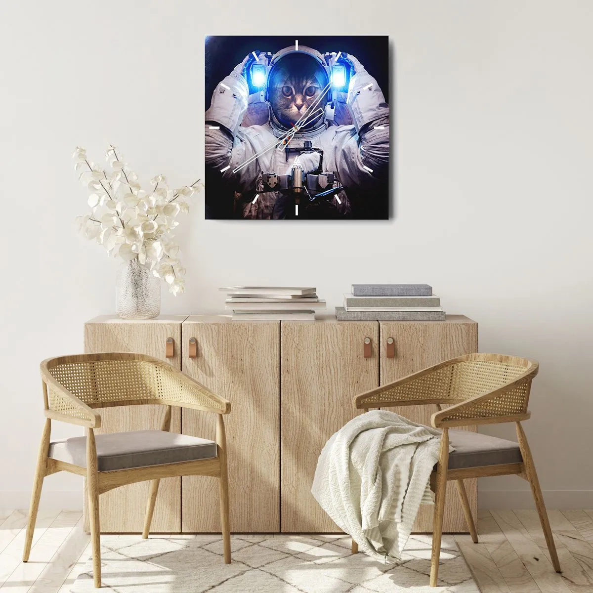 Falióra, Óra - Houston, baj van - 40x40 cm