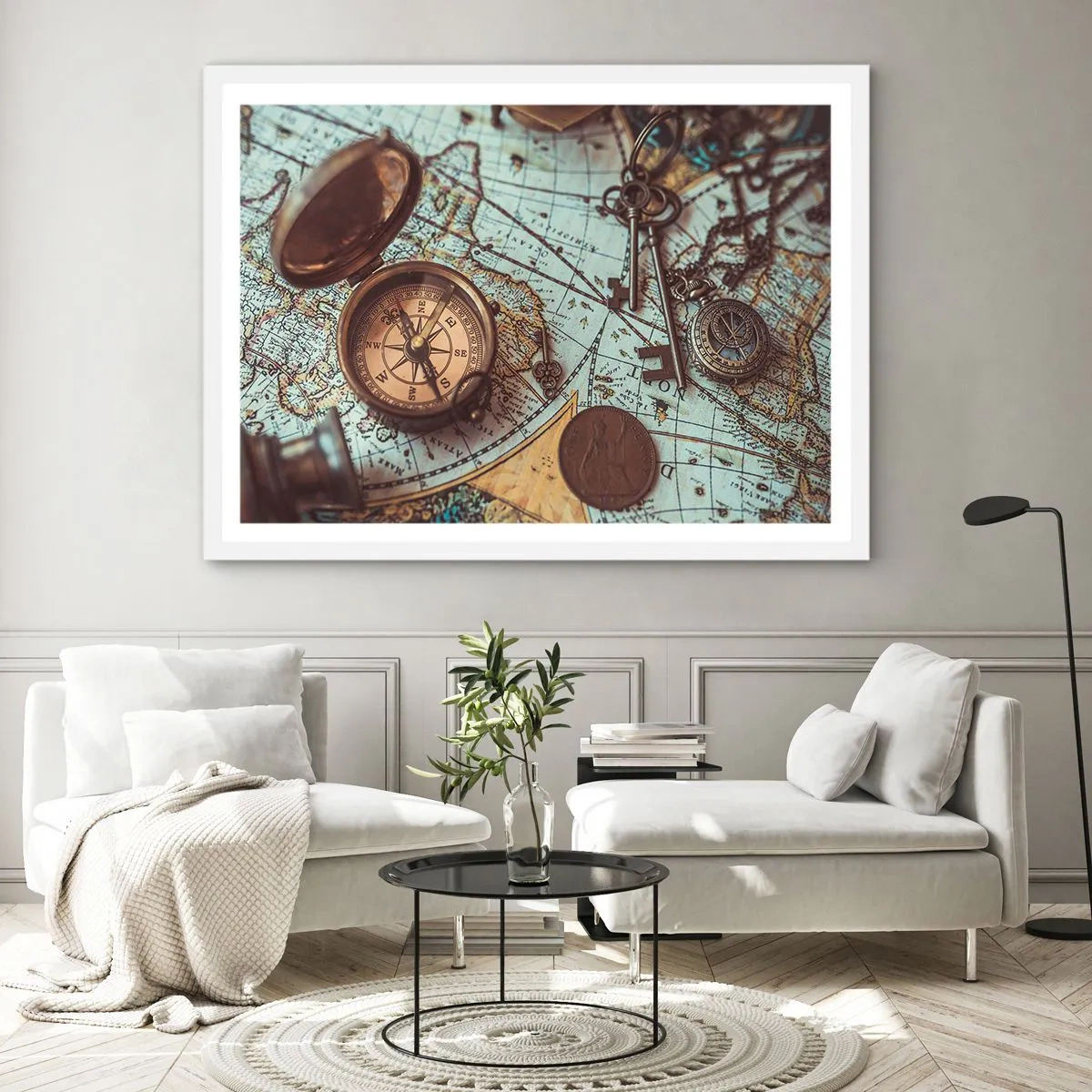 Poszter fekete keretben - A kalandvágynak - 91x61 cm