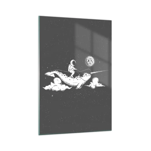 Üveg kép - Űrlovas - 70x100 cm