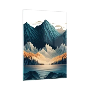 Üveg kép - Tökéletes hegyi táj - 80x120 cm