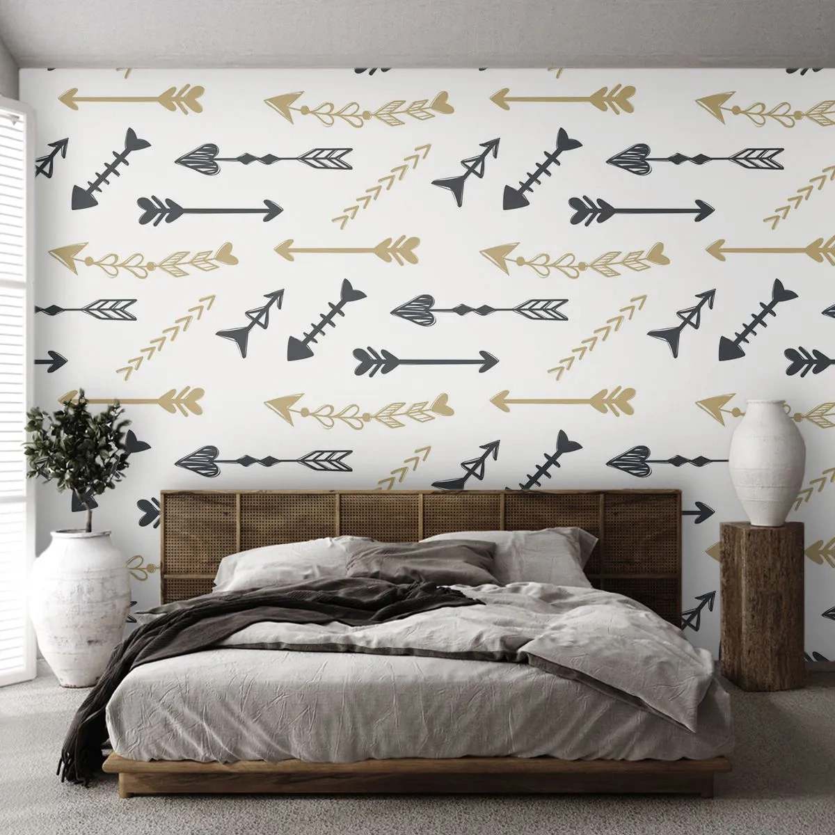 Fotótapéta Premium Sand - Az íjász álma - Absztrakció, Nyíl, Boho - 100x70 cm