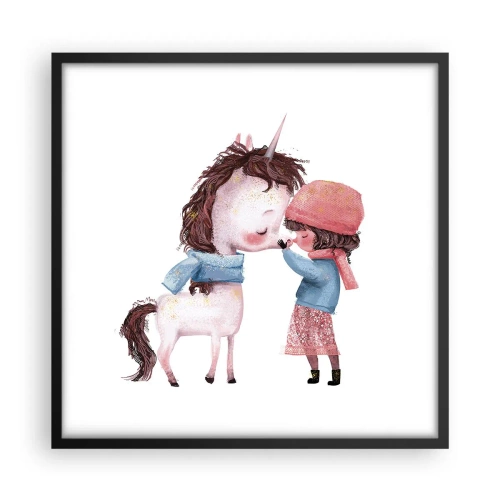 Poszter fehér keretben - Téli mese - 50x50 cm