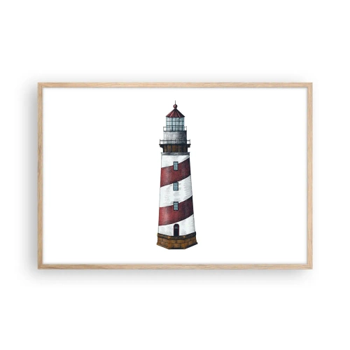 Poszter világos tölgy keretben - Mindig résen - 91x61 cm