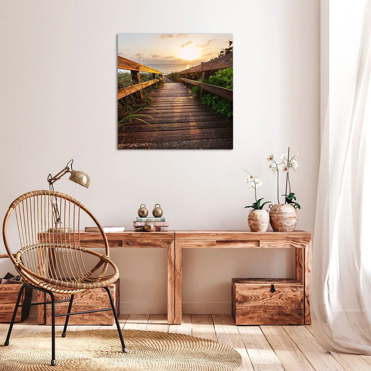 Vászonkép - És egyenesen a partra - 40x40 cm