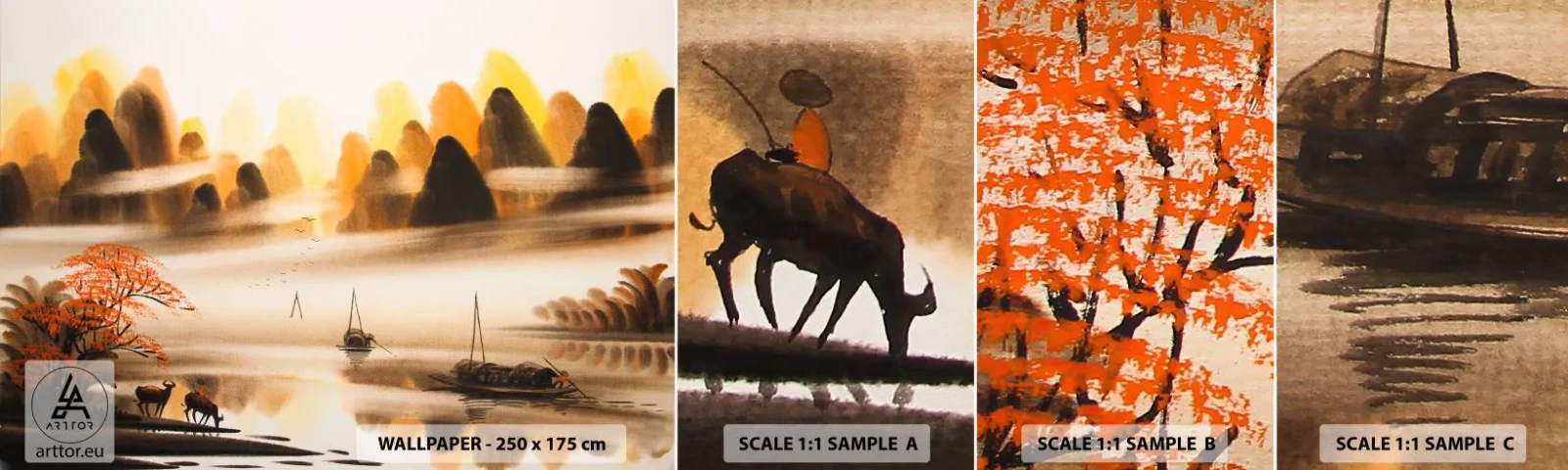 Fotótapéta Minta Standard Eco - Távolabb, mint a Távol-Kelet - Kína, Tájkép, Ázsia - 100x30 cm