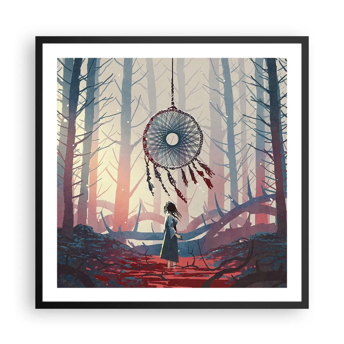 Poszter fehér keretben - A boldogság titkos rituáléja - 60x60 cm