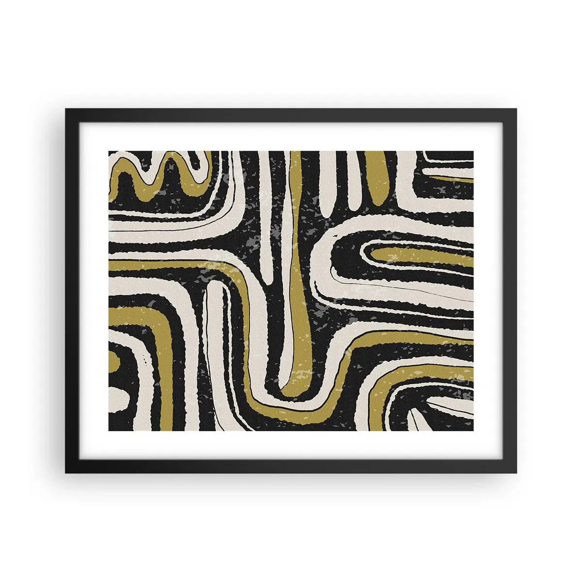 Poszter fehér keretben - Kompozíció: traktusok és sikátorok - 50x40 cm