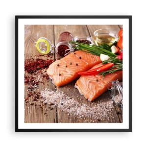 Poszter fehér keretben - Norvég kaland a konyhában - 60x60 cm