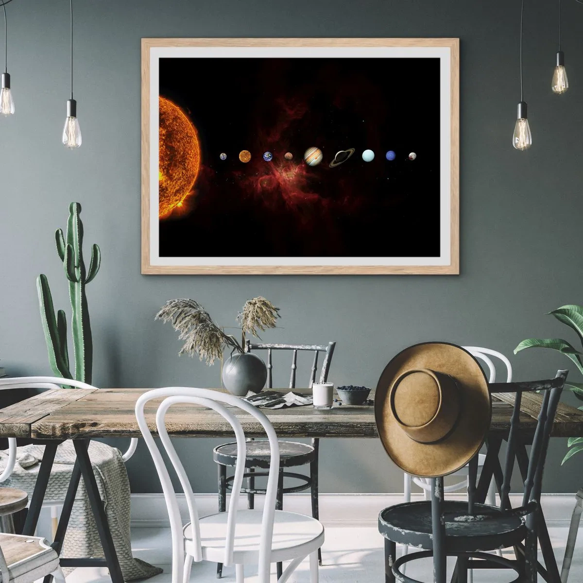 Poszter világos tölgy keretben - A szomszédságunk - 70x50 cm