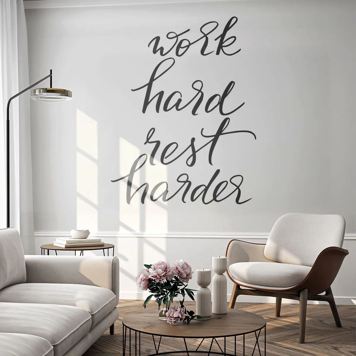 Fotótapéta Premium Canvas - Élet egyensúly - Tipográfia, Megerősítés, Alapelv - 250x175 cm