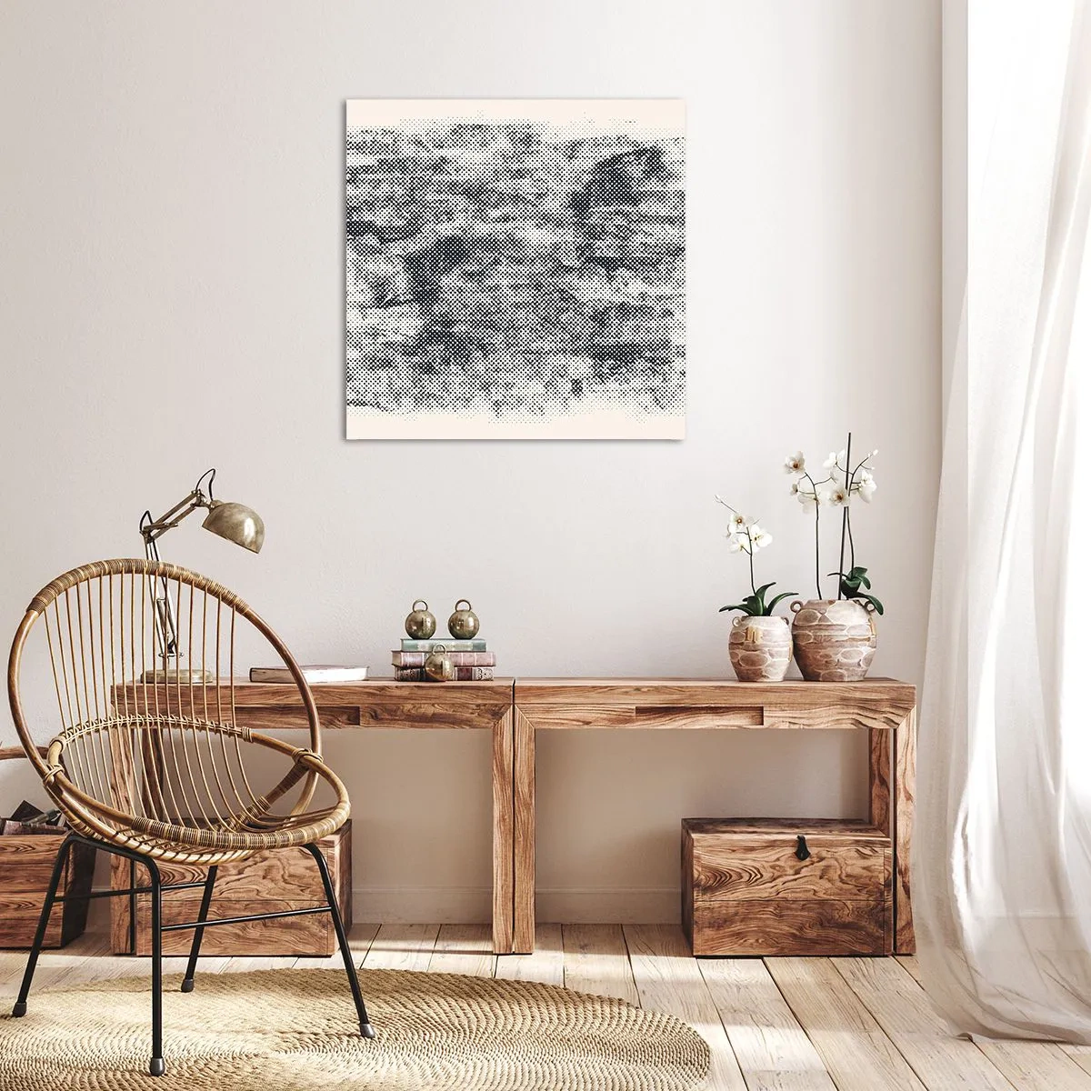 Vászonkép - Ködös kompozíció - 40x40 cm