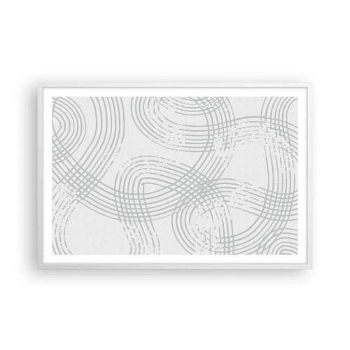 Poszter fekete keretben - Nincs egyenes út - 91x61 cm