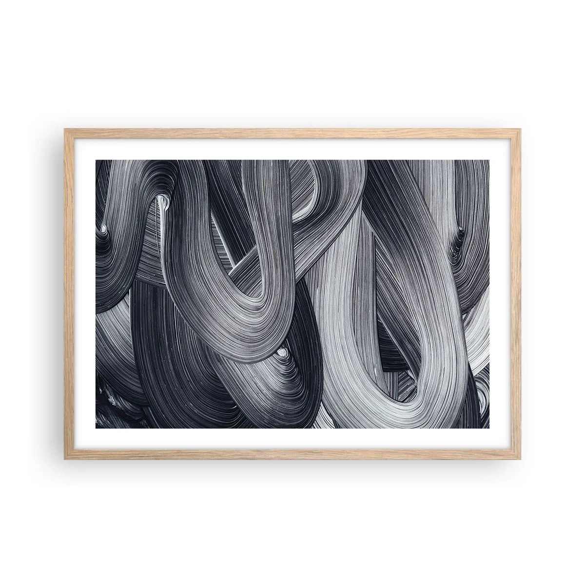 Poszter világos tölgy keretben - A valóság folyékonysága - 70x50 cm