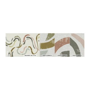 Fotótapéta Minta Premium Canvas - Az absztrakció vidám tánca - Pasztell, Minimalista, Fényes - 100x30 cm