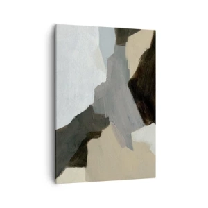 Vászonkép - Absztrakció: a szürke elválasztásai - 50x70 cm